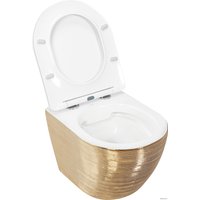 Унитаз подвесной Rea Carlo REA-C6942 (белый/золотой)