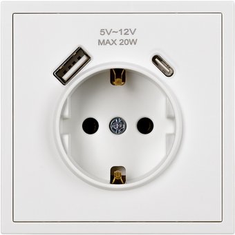 Розетка SmartBuy Капелла SBE-09w-16-S1-USB