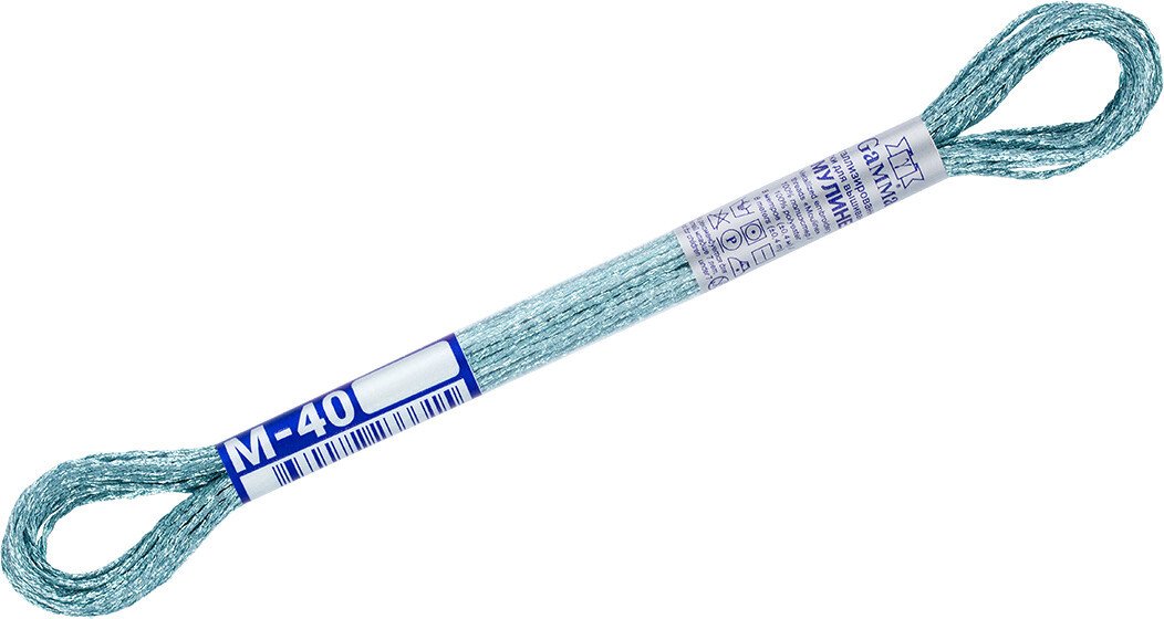 

Нитки для вышивания Gamma М-40 8 м (св.голубой)