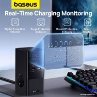 Сетевое зарядное Baseus PowerCombo Tower PowerStrip 2AC2+U2+С 100W CCGAN100-S2ACE