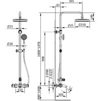 Душевая система  Altrobagno Beatrice 030408 Or