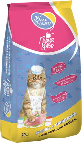 Сухой корм для кошек ЗаКормаРодины Пища котов С курочкой 3 кг