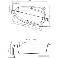 Ванна Cersanit Joanna 150x95 L (с каркасом и экраном)