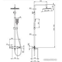 Душевая система  Deante Titanium NAC_D4HT