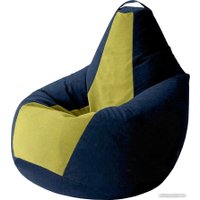 Кресло-мешок Kreslomeshki Груша Kombo XXXL GKV-145x100-TSO (темно-синий/оливка) в Барановичах