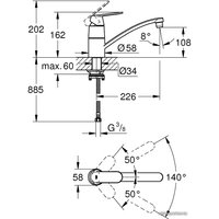 Смеситель Grohe Eurosmart Cosmopolitan 31170000