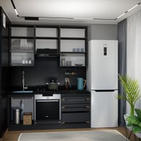 Готовая кухня ВерсоМебель Эко Премиум 2.0 (кашемир/ст. тунис) в Солигорске