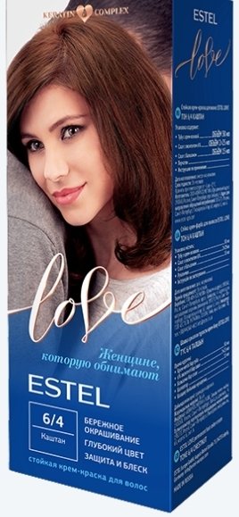 

Крем-краска для волос Estel Love 6/4 Каштан