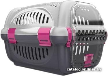 Переноска Georplast Rhino 10569 (белый/серый/розовый)