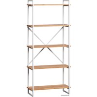 Стеллаж LoftyHome Мальборк 80 1556403 (дуб с белым основанием)