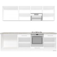 Готовая кухня Кастанье Марта 2.6 (белый глянец) в Бресте