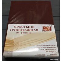 Постельное белье Альвитек Трикотажная на резинке 140x200x20 ПТР-ШОК-140 (шоколад)