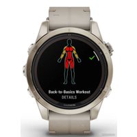 Умные часы Garmin Fenix 7S Pro Sapphire Solar (мягкое золото/известняк, с кожаным и силиконовым ремешками)