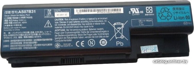 Аккумуляторы для ноутбуков Копия Acer AS07B31