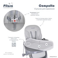 Высокий стульчик Pituso Compatto (light grey)