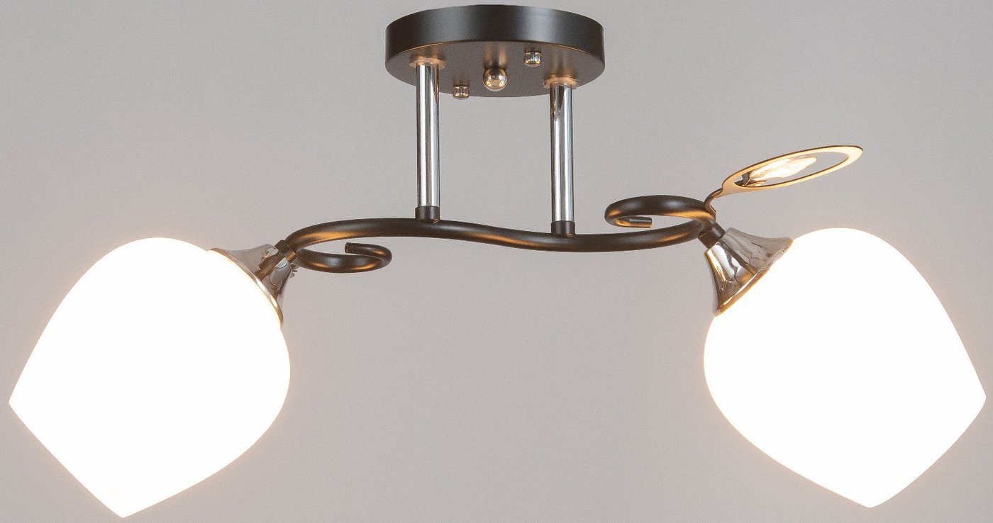 

Люстра средней высоты BayerLux Мэгги 10448645 (хром/черный)