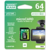 Карта памяти GOODRAM microSDXC (Class 10) UHS-I U3 64GB + адаптер [M3AA-0640R11-DD]