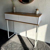 Консольный стол Shtabe Royal 5011 эко (белый/дуб кантри золотой/белый)