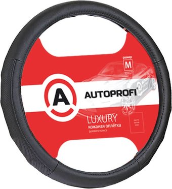 Оплетка на руль Autoprofi AP-1030 BK/BK (M) (черный)