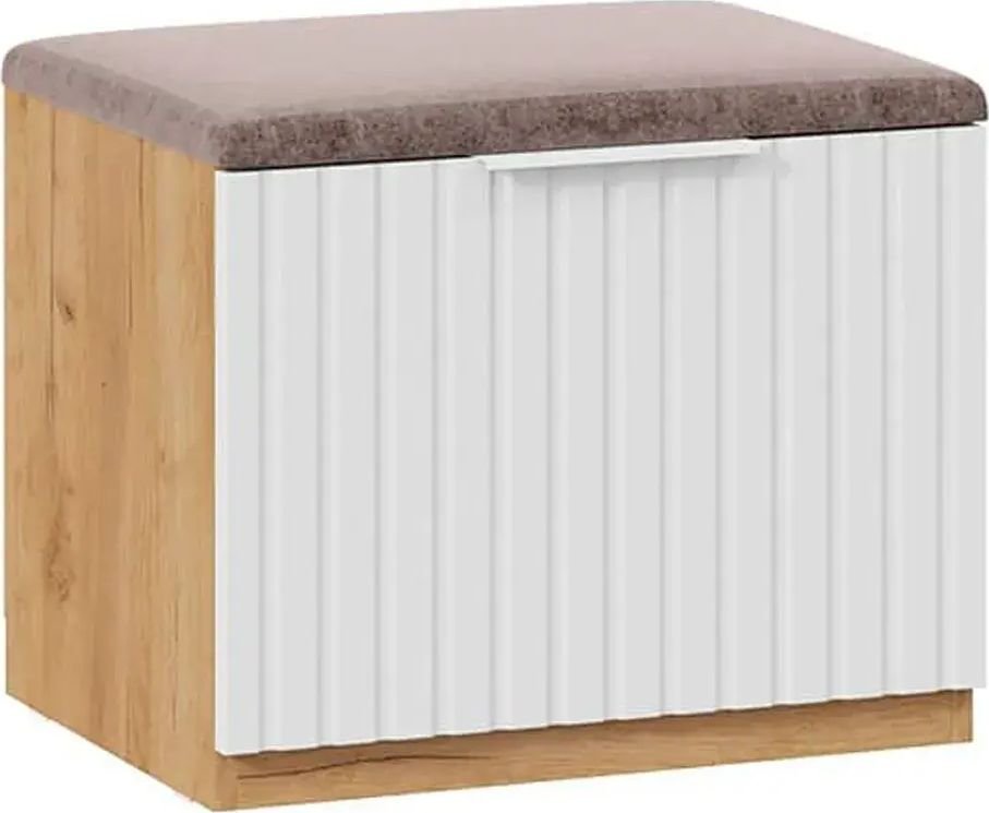 

Тумба для обуви Трия Хилтон Исп.2.1 с подушкой (дуб крафт золотой/белый матовый)