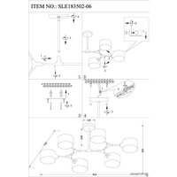 Люстра средней высоты Evoluce Gimento SLE183502-06