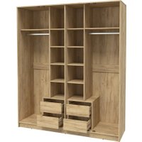 Шкаф распашной Интерлиния Концепт Тренд КТ-Ш4 (дуб золотой/дуб английский)