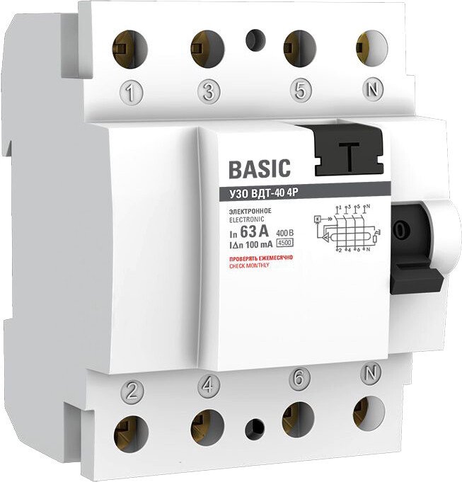 

Устройство защитного отключения EKF Basic elcb-4-63-100e-sim