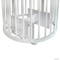 Кроватка-трансформер Indigo Simple 7 в 1 Поперечный маятник (белый)