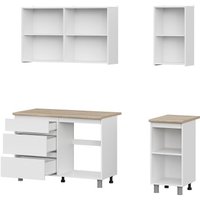 Готовая кухня NN мебель Денвер 1.6м (белый/дуб сонома)