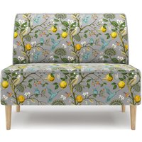 Диван Mio Tesoro Одос Принт (лимон светло-серый/ткань микровелюр)