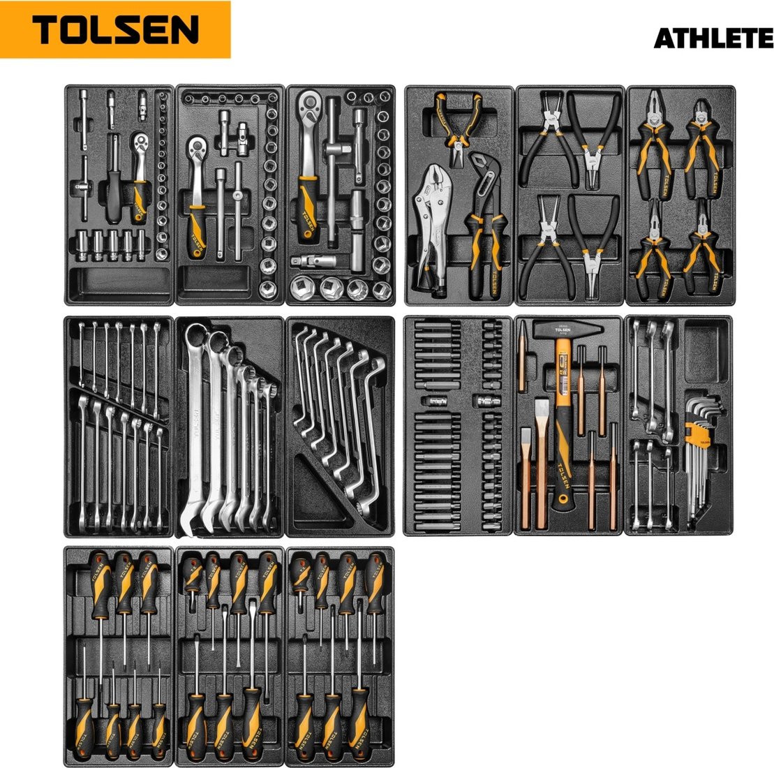 

Универсальный набор инструментов Tolsen TT85412-189 (189 предметов)