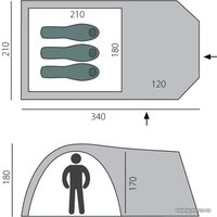 Кемпинговая палатка BTrace Element 3