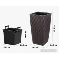 Кашпо El Casa Камелия 640380 (ротанг/венге)