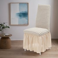 Чехол для стула Mio Tesoro Жаккард Люкс для стула 10018/1447 (с оборкой)