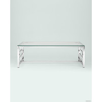 Журнальный столик Stool Group Бруклин 120x60 ECT-013 (прозрачное стекло/сталь серебристый)