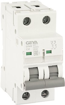 

Выключатель автоматический GEYA GYM8 2P 10А C 4.5кА GYM82P10C