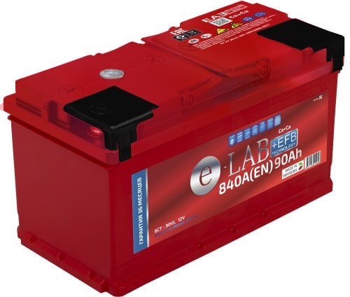 

Автомобильный аккумулятор E-Lab 6СТ-90L+ EFB (90 А·ч)