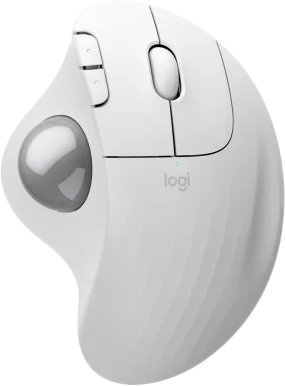 Мышь Logitech Ergo M575S (белый, серебристый шарик)