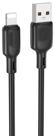 Кабель Borofone BX113 USB Type-A - Lightning (2 м, черный)