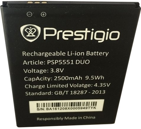 

Аккумулятор для телефона Prestigio PSP5551 DUO