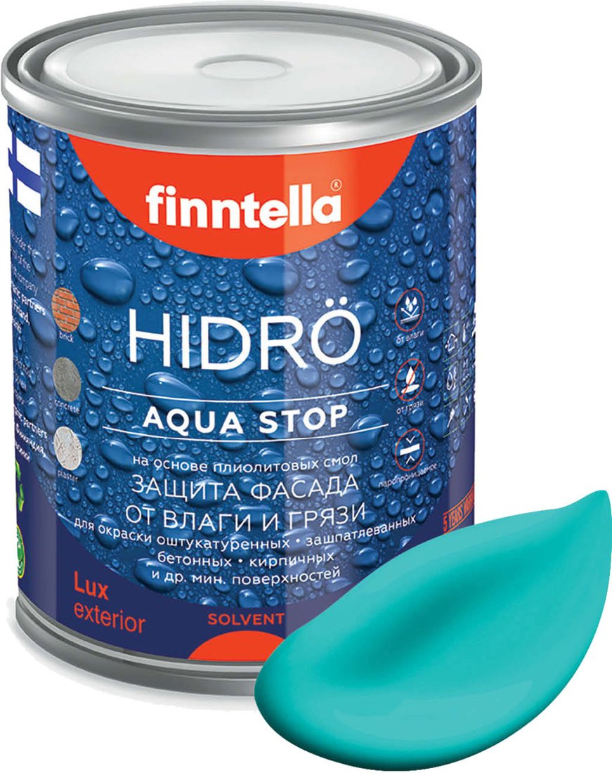 

Краска Finntella Hidro Akvamariini F-14-1-1-FL133 0.9 л (бирюзовый)