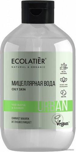  Ecolatier Мицеллярная вода Urban чай матча и бамбук 400 мл