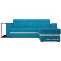 Угловой диван Мебель-АРС Атланта (синий)