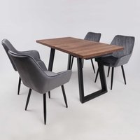 Стул AksHome Pablo (серый велюр HLR-21/черный)