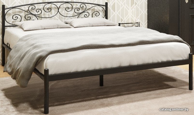 Кровать ИП Князев Лилия 90x200 (черный)