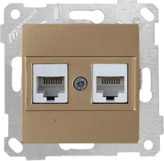 

Розетка компьютерная Mutlusan Rita 2200-141-0185 (золото доре)