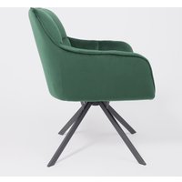 Интерьерное кресло AksHome Virginia (темно-зеленый велюр HCJ-19/черный)