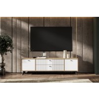 Тумба SV-Мебель МС Милан К (дуб золотой/белый матовый)