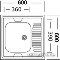 Кухонная мойка Mixline 310355 (левая, матовая, 0.4 мм)