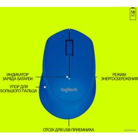 Мышь Logitech Wireless Mouse M280 (синий) [910-004290]